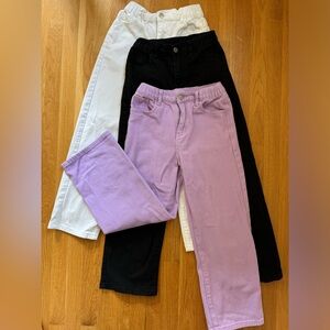 Three pairs girls jeans size 11/12